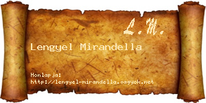 Lengyel Mirandella névjegykártya