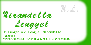 mirandella lengyel business card